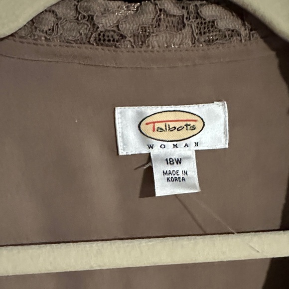 Talbots Women's Lace Blazer in Brown - Picture 2 of 8